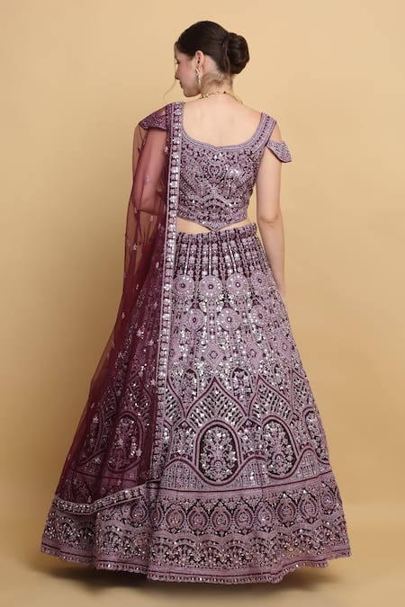 Aham-Vayam Khushnuma Mirror Embellished Lehenga Set 