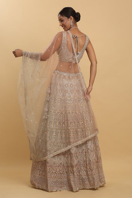 Aham-Vayam Fiza Embroidered Lehenga Set 