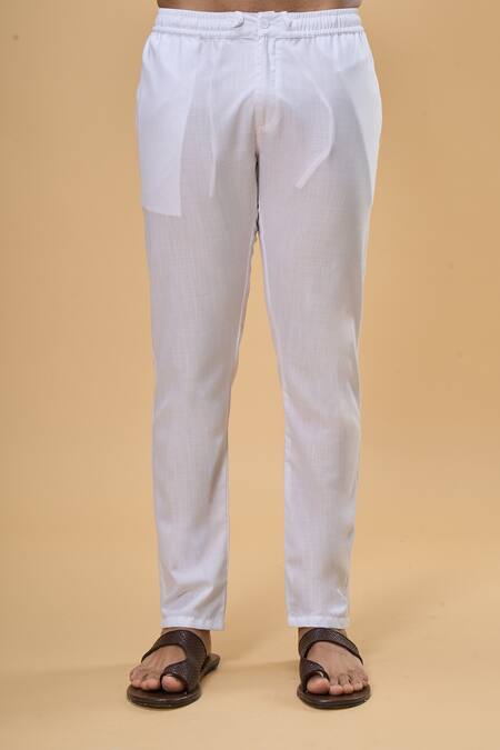 Shop_Spring Break_Pink Cotton, Silk Embroidery Floral Woven Bandhgala And Kurta Set 