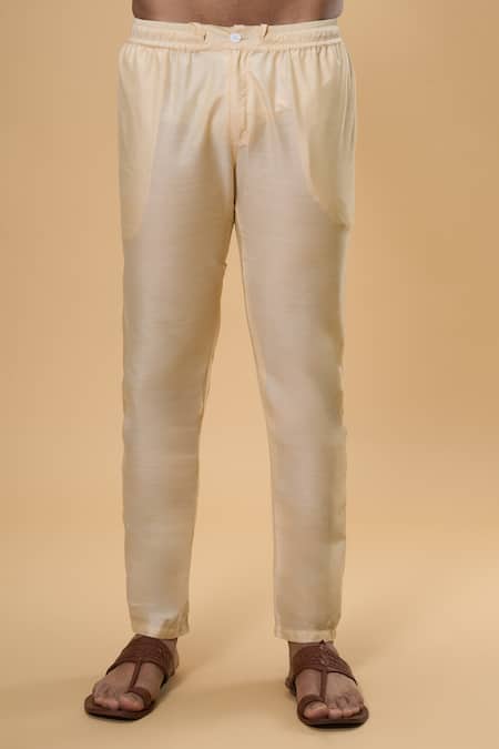 Buy_Spring Break_Peach Cotton, Silk Embroidery Floral Print Bundi And Kurta Set 