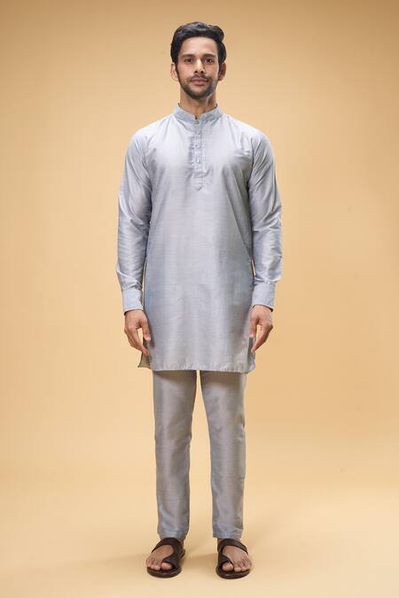 Spring Break_Black Cotton, Silk Paisley Print Bundi Set_Online_at_Aza_Fashions