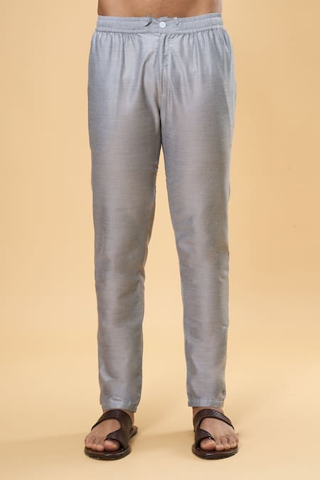 Buy_Spring Break_Black Cotton, Silk Paisley Print Bundi Set