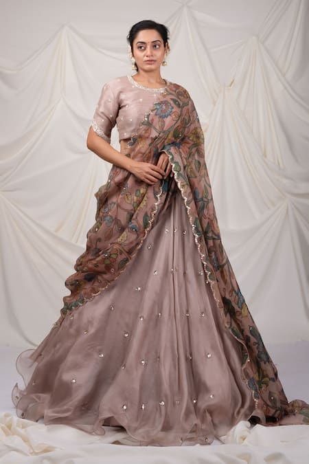 AAMRA BY LAVANYA Sequin Embroidered Lehenga Set 