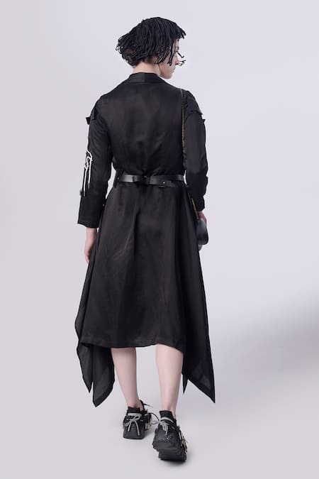 Nitin Bal Chauhan 3D Bead Embellished Assymetric Shacket 