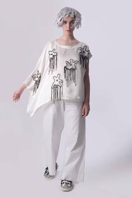 Nitin Bal Chauhan Edge Floral 3D Embellished Kaftan With Pant 