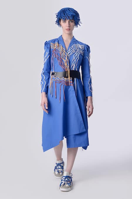 Nitin Bal Chauhan Edge 3D Hand Embroidered Handkerchief Dress 