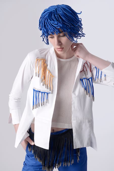 Nitin Bal Chauhan 3D Hand Embroidered Shirt 