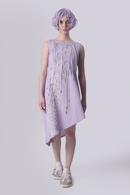 Nitin Bal Chauhan Edge 3D Hand Embroidered Asymmetric Dress 