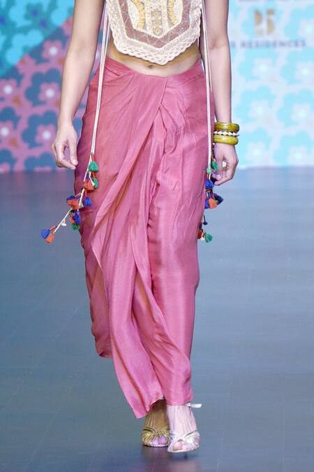 Buy Sandhya Shah Multi Color Crepe Sequins, Lace, Myra Geometric Threadwork Cape Draped Skirt Set Online at Aza Fashions Buy_Sandhya Shah_Multi Color Crepe Sequins, Lace, Myra Geometric Threadwork Cape Draped Skirt Set _Online_at_Aza_Fashions