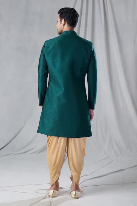 Arihant Rai Sinha Solid Button Down Sherwani & Dhoti Pant Set 