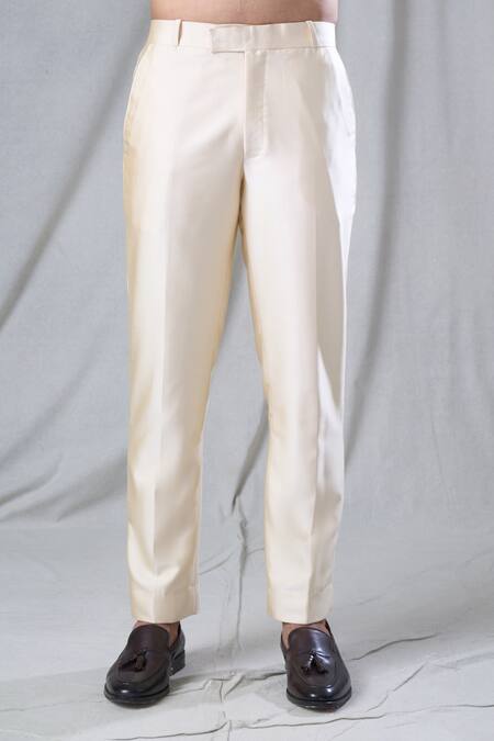 Buy_Arihant Rai Sinha_Maroon Velvet, Terrycloth Geometric Pattern Embroidered Bandhgala And Pant Set 