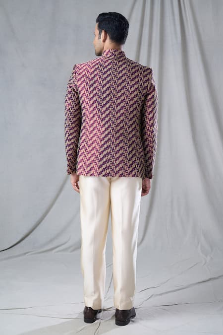 Arihant Rai Sinha Thread Embroidered Bandhgala & Pant Set 