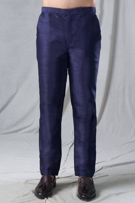 Arihant Rai Sinha Blue Georgette, Silk Embroidery Village And Peacock Jacket & Kurta Set Online at Aza Fashions Arihant Rai Sinha_Blue Georgette, Silk Embroidery Village And Peacock Jacket & Kurta Set _Online_at_Aza_Fashions