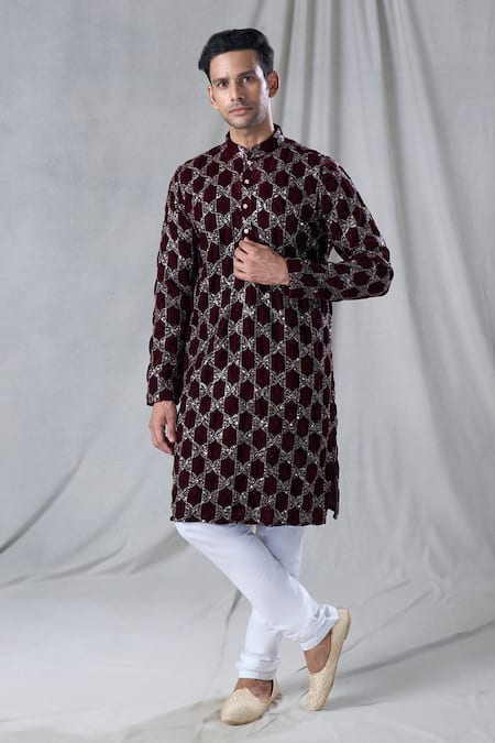 Arihant Rai Sinha Geometric Embroidered Kurta 