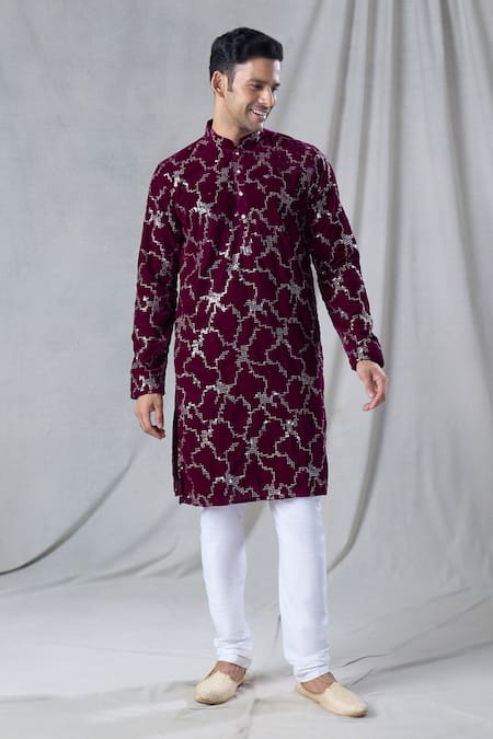 Arihant Rai Sinha Straight Geometric Embroidered Kurta 