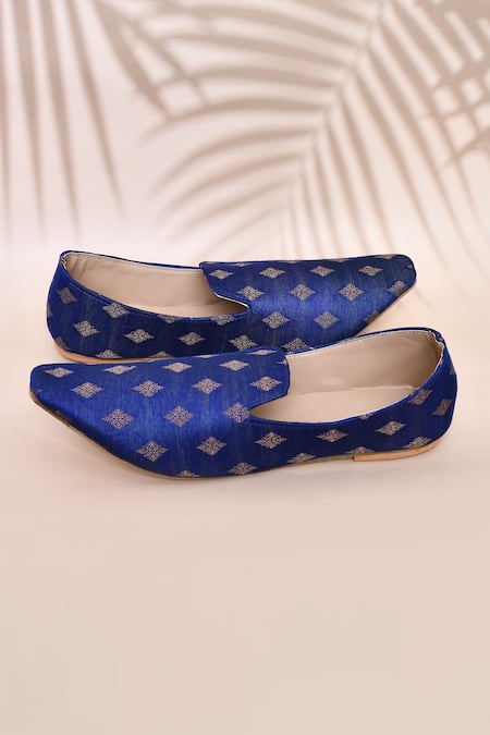 Aryavir Malhotra Cotton Woven Pattern Loafers 