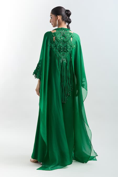 Anamika Khanna Embroidered Cape Top & Pant Set 