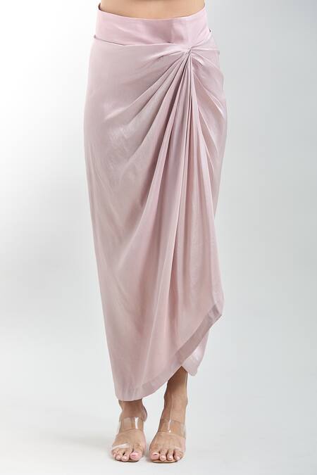 Buy Anamika Khanna Purple Embroidered Cape Top And Draped Skirt Set Buy_Anamika Khanna_Purple Embroidered Cape Top And Draped Skirt Set