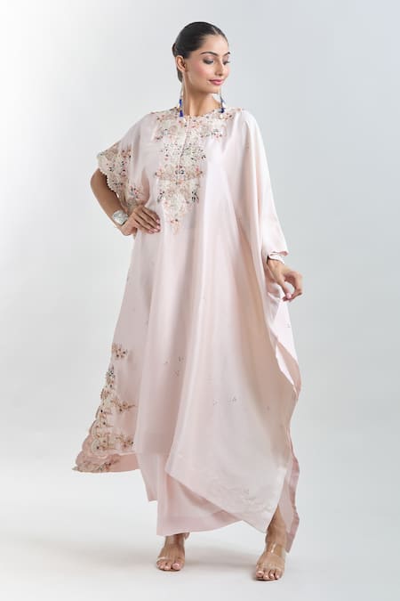 Anamika Khanna Embroidered Kaftan Tunic & Draped Skirt Set 