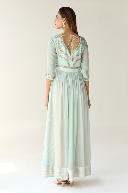 Shyam Narayan Prasad Zardozi Embroidered Anarkali Set 