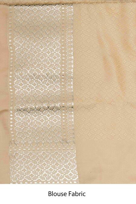 Buy_Zal From Benaras_Gold Rangkat Bahar Woven Banarasi Handloom Saree With Unstitched Blouse Piece