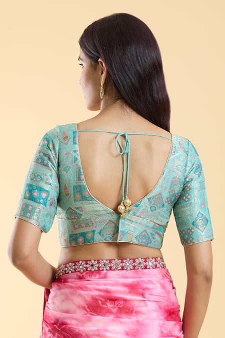 Samyukta Singhania Paisley Bloom Woven Brocade Blouse 