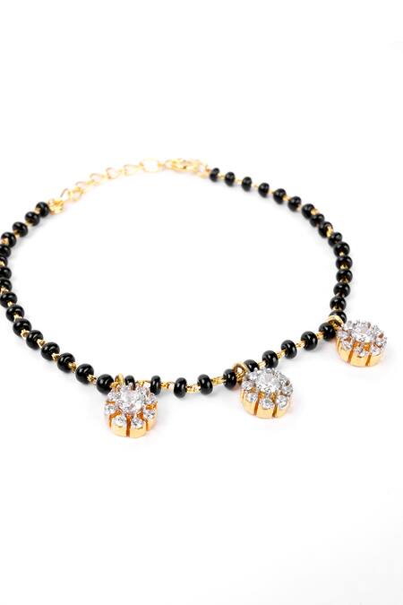 Sica Jewellery Black Crystals Cubic Zirconia Embellished Bracelet Online at Aza Fashions Sica Jewellery_Black Crystals Cubic Zirconia Embellished Bracelet _Online_at_Aza_Fashions