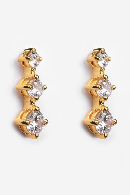 Sica Jewellery Silver Plated Crystals Cubic Zirconia Embellished Danglers Online at Aza Fashions Sica Jewellery_Silver Plated Crystals Cubic Zirconia Embellished Danglers _Online_at_Aza_Fashions