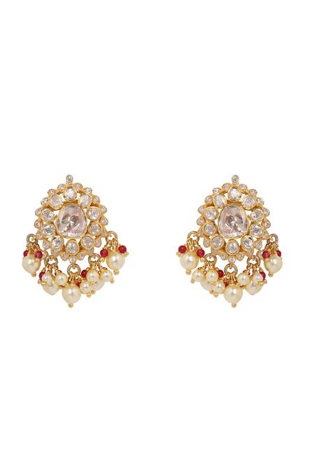 Sica Jewellery Yellow Diamonds, Pearls Polki Embellished Necklace Set Online at Aza Fashions Sica Jewellery_Yellow Diamonds, Pearls Polki Embellished Necklace Set _Online_at_Aza_Fashions