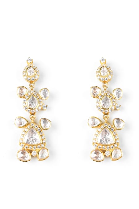 Sica Jewellery Yellow Imitation Diamonds Moissanite Polki Stone Embellished Choker Necklace Set Online at Aza Fashions Sica Jewellery_Yellow Imitation Diamonds Moissanite Polki Stone Embellished Choker Necklace Set _Online_at_Aza_Fashions