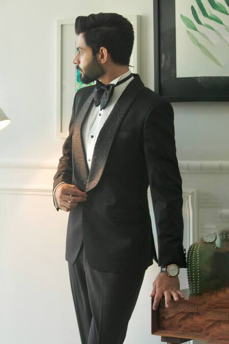 The House Of Diwans Bead Embellished Tuxedo Set 