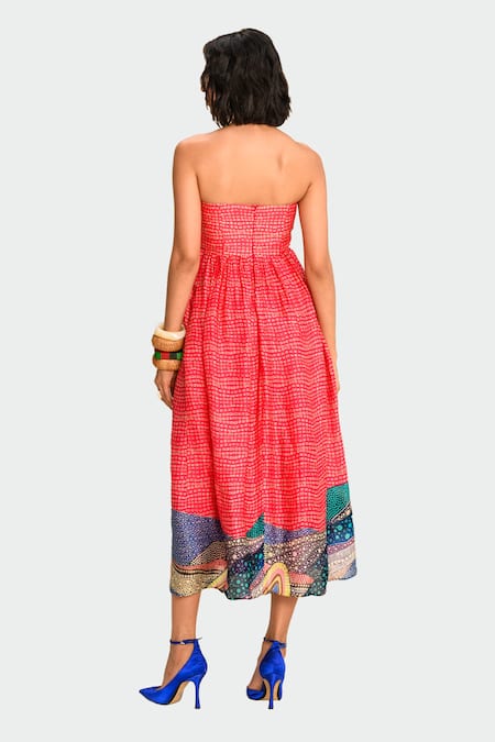Juhi Bengani Abstract Print Tube Dress 