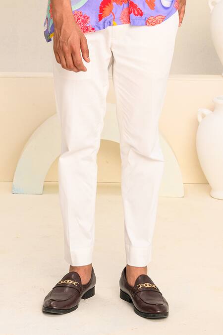 Buy Juhi Bengani Multi Color Shirt Silk Satin Printed Floral Vanila Bloom With Trouser Online at Aza Fashions Buy_Juhi Bengani_Multi Color Shirt Silk Satin Printed Floral Vanila Bloom With Trouser_Online_at_Aza_Fashions