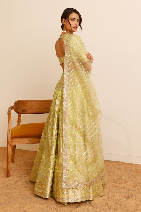 Studio Iris India Fressia Silk Woven Lehenga Set