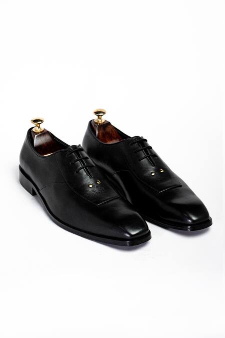 Buy_Aniket Gupta_Black Lords Leather Formal Shoes _Online_at_Aza_Fashions