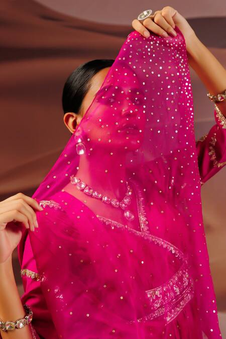 Buy Adi By Aditya Khandelwl Pink Georgette, Organza, Silk Sequins, Pleat Embroidered Choli Yoke Anarkali Set Online at Aza Fashions Buy_Adi By Aditya Khandelwl_Pink Georgette, Organza, Silk Sequins, Pleat Embroidered Choli Yoke Anarkali Set _Online_at_Aza_Fashions