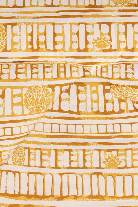 Buy_House This_Yellow 100% Cotton, Polyfill Printed Sanchi Ethnic Motif Single Comforter_Online_at_Aza_Fashions