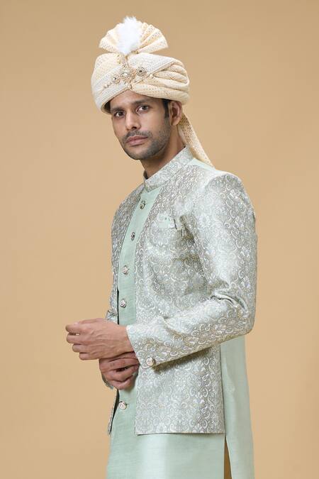 Buy_Arihant Rai Sinha_Beige Sequins, Embroidery Safa