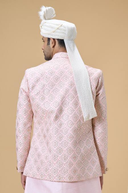 Shop_Arihant Rai Sinha_Off White Sequins, Embroidery And Thread Safa
