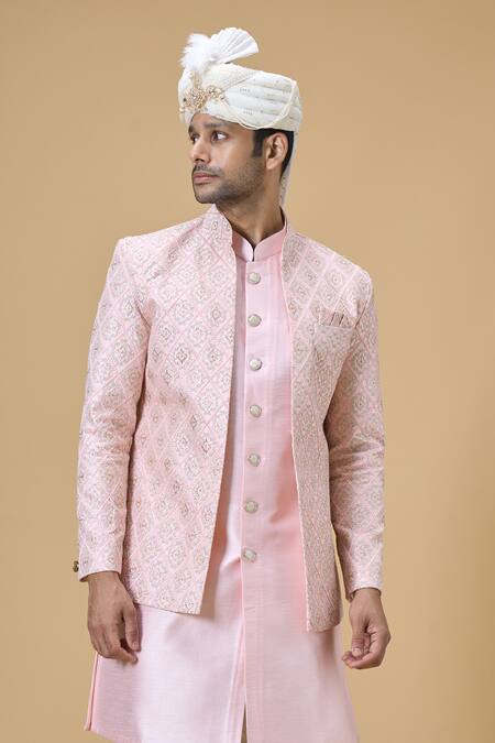 Arihant Rai Sinha Off White Sequins, Embroidery Georgette Safa Online at Aza Fashions Arihant Rai Sinha_Off White Sequins, Embroidery Georgette Safa_Online_at_Aza_Fashions