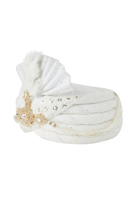 Buy Arihant Rai Sinha Off White Sequins, Embroidery Georgette Safa Online at Aza Fashions Buy_Arihant Rai Sinha_Off White Sequins, Embroidery Georgette Safa_Online_at_Aza_Fashions