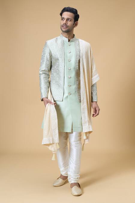 Arihant Rai Sinha Beige Tassels, Embroidery Sequin And Thread Dupatta at Aza Fashions Arihant Rai Sinha_Beige Tassels, Embroidery Sequin And Thread Dupatta_at_Aza_Fashions