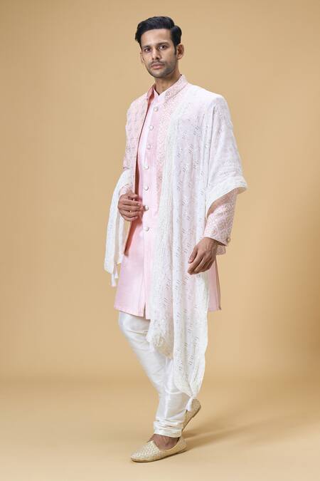 Arihant Rai Sinha Off White Sequins, Embroidery Dupatta Online at Aza Fashions Arihant Rai Sinha_Off White Sequins, Embroidery Dupatta_Online_at_Aza_Fashions