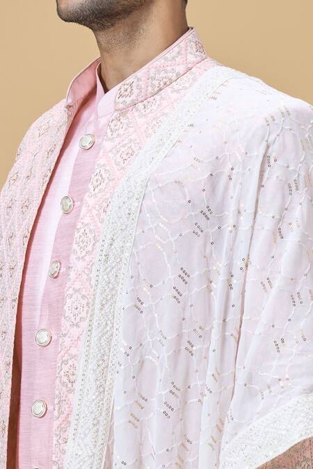 Shop Arihant Rai Sinha Off White Sequins, Embroidery Dupatta Online at Aza Fashions Shop_Arihant Rai Sinha_Off White Sequins, Embroidery Dupatta_Online_at_Aza_Fashions