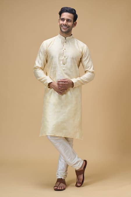 Arihant Rai Sinha Floral Geometric Woven Kurta 