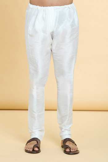 Buy_Arihant Rai Sinha_Off White Jacquard, Silk, Brocade Sequins Stripe Woven Kurta 