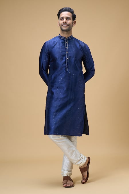 Arihant Rai Sinha Woven Sequined Stripe Kurta 