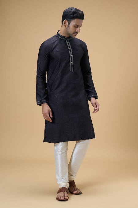Arihant Rai Sinha Woven Sequined Geometric Kurta 