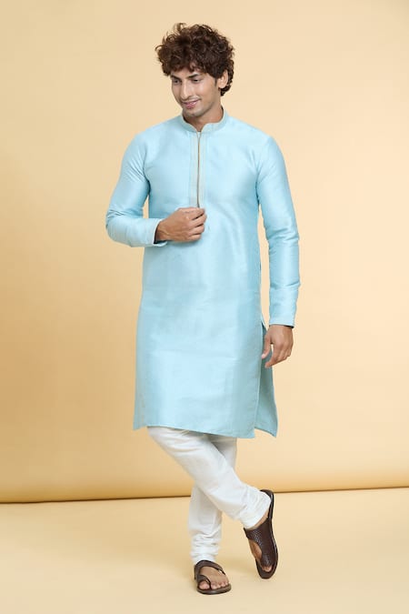 Arihant Rai Sinha Tonal Textured Woven Kurta With Churidar 