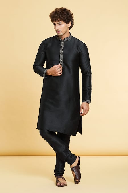 Arihant Rai Sinha Tonal Woven Checkered Kurta 